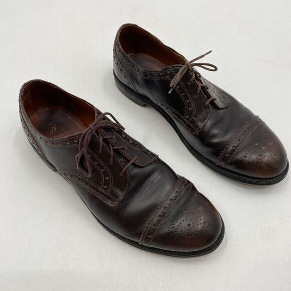allen Edmonds brown leather oxfords‎